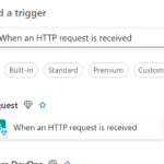 Screenshot of an automation platform trigger card labeled “When an HTTP request is received."